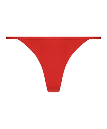 Invisible Stripe Mesh Thong, Red