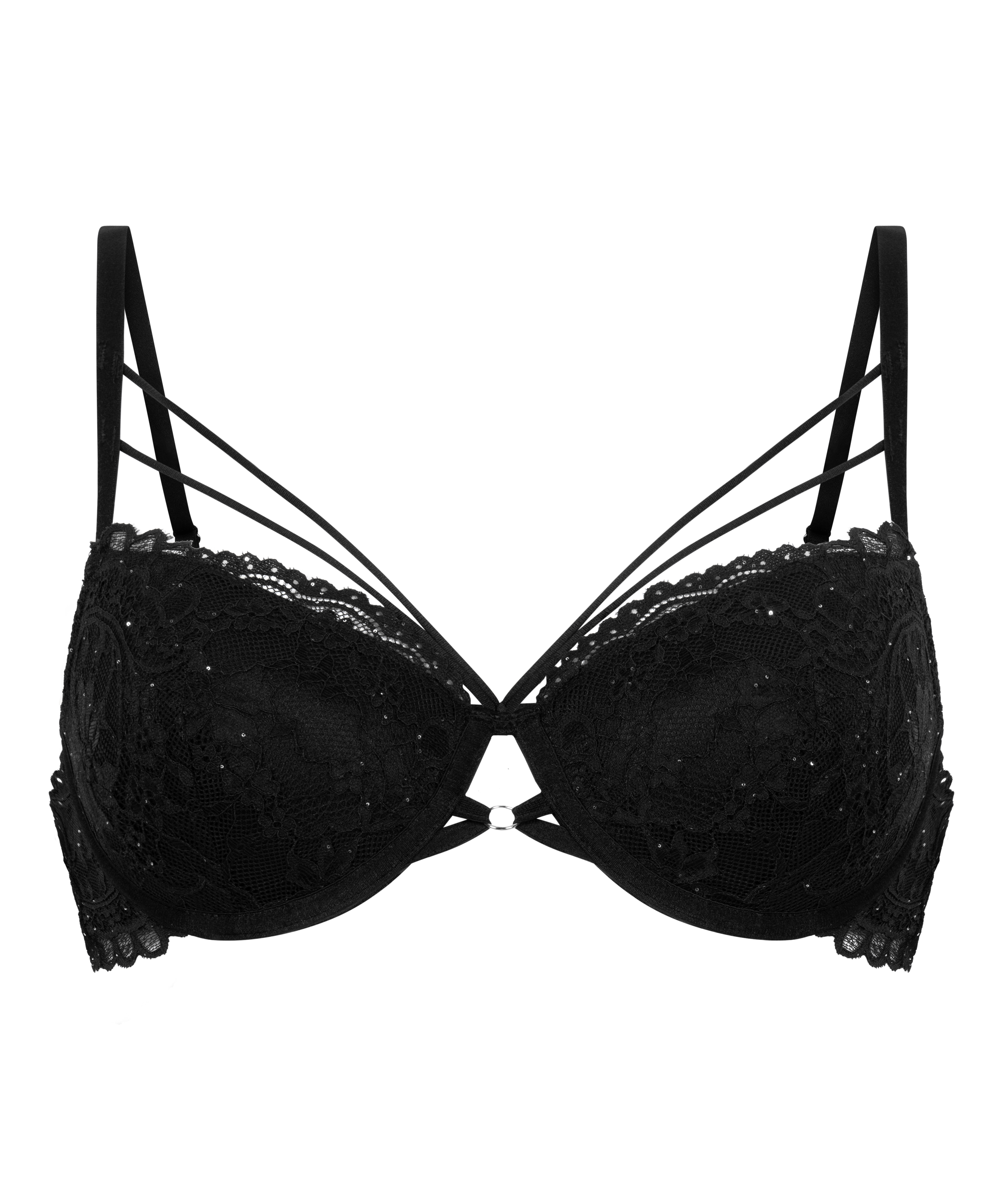 Sabrina Padded Underwired Bra, Black, main