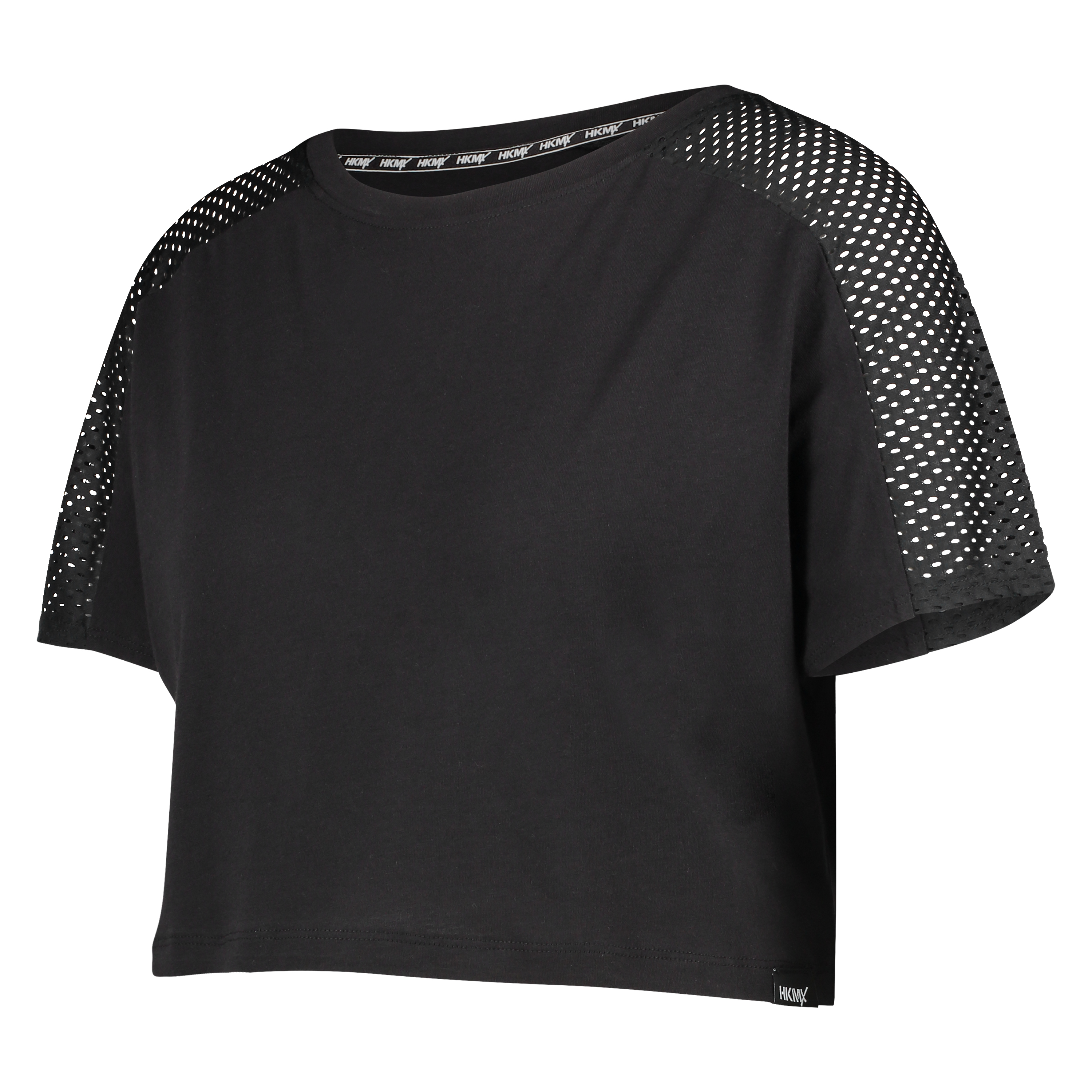 HKMX Crop Top Mesh, Black, main