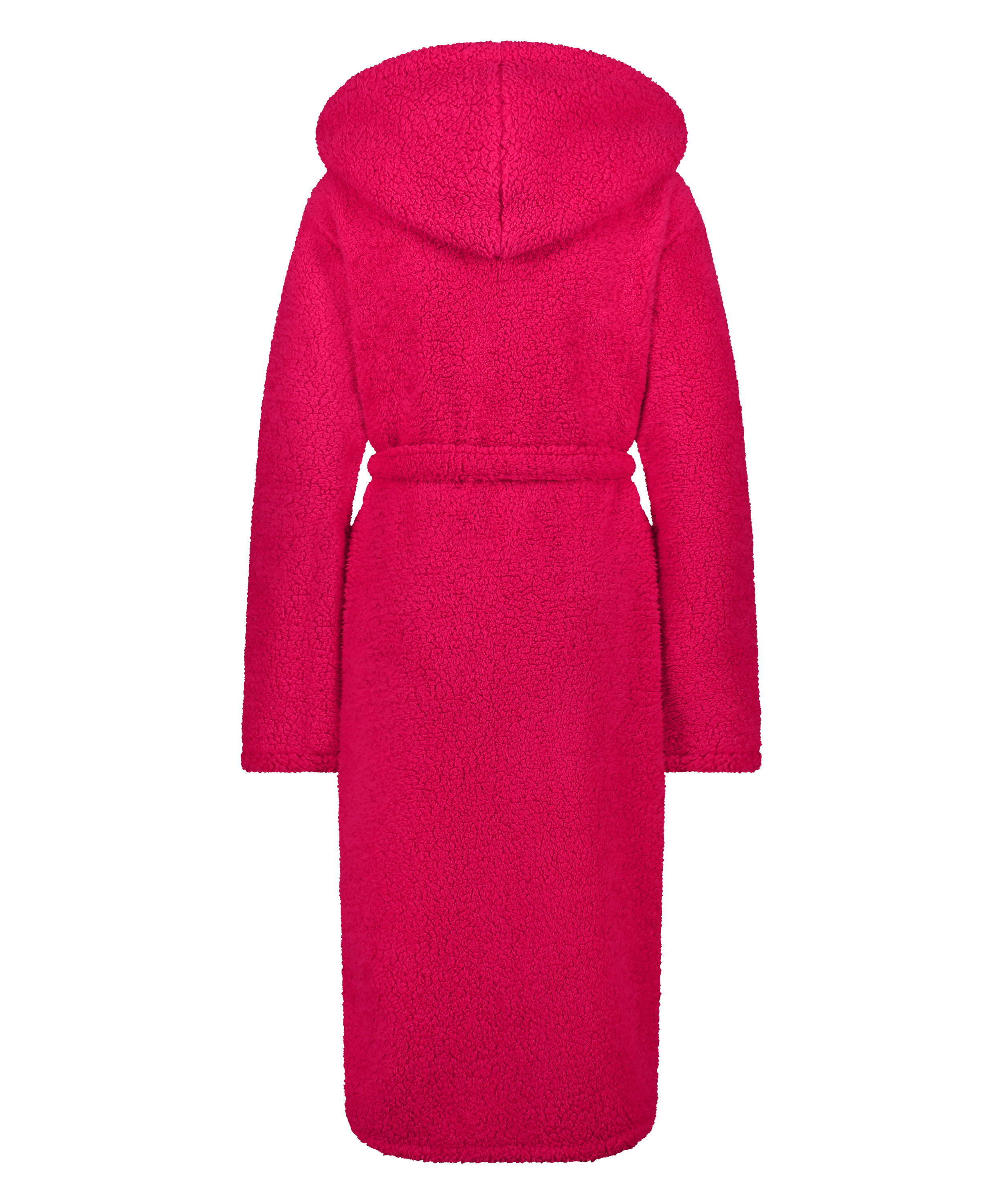 Fleece Bathrobe, Pink, main