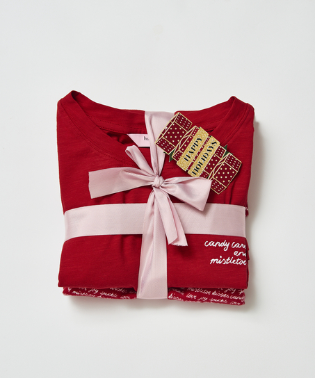 Long pyjama set Gift Set, Red