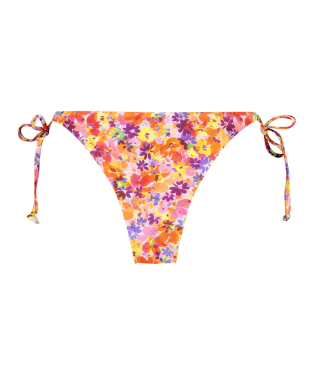 Tiki High-Leg Bikini Bottoms, Orange