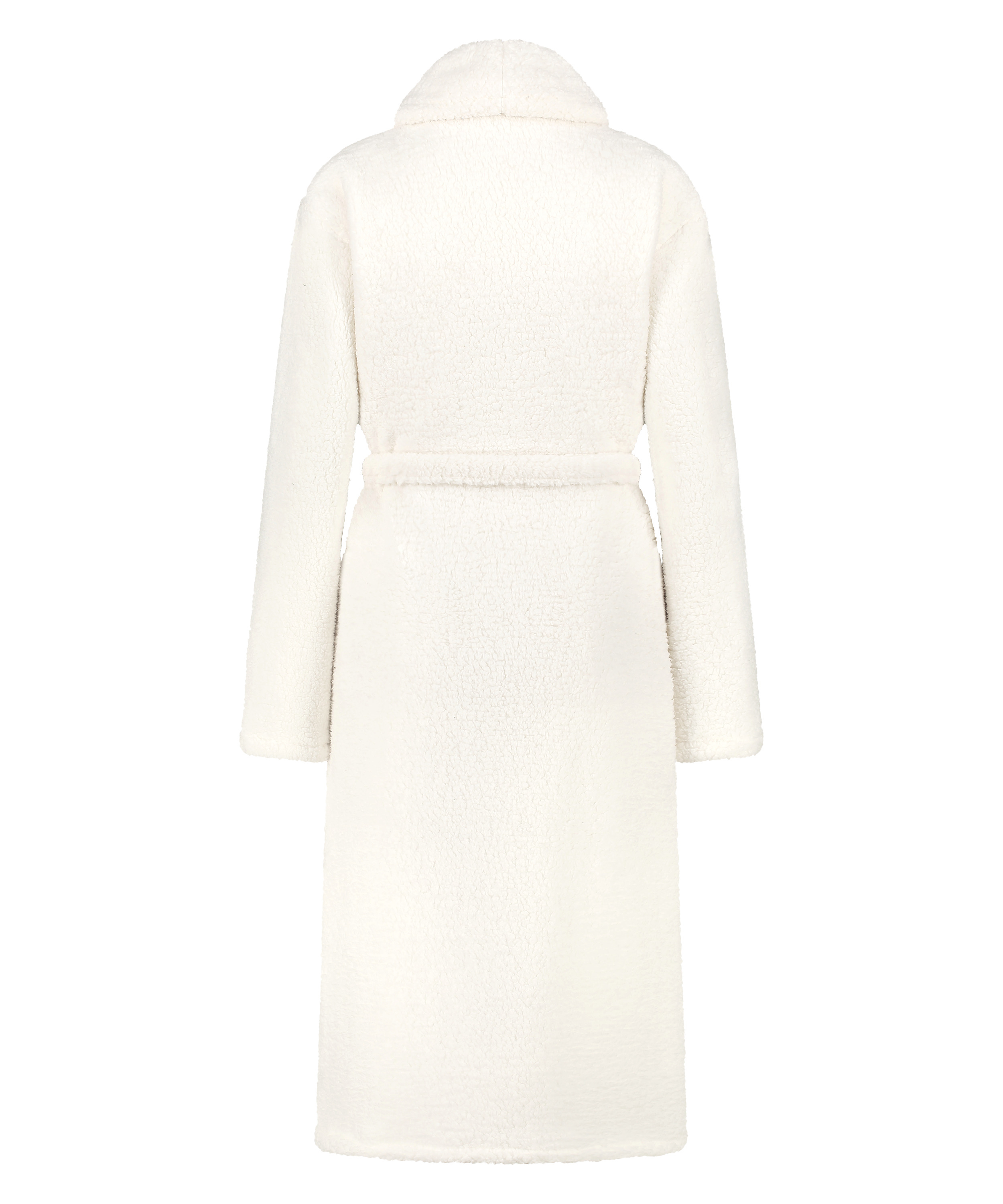Fleece Bathrobe, White, main