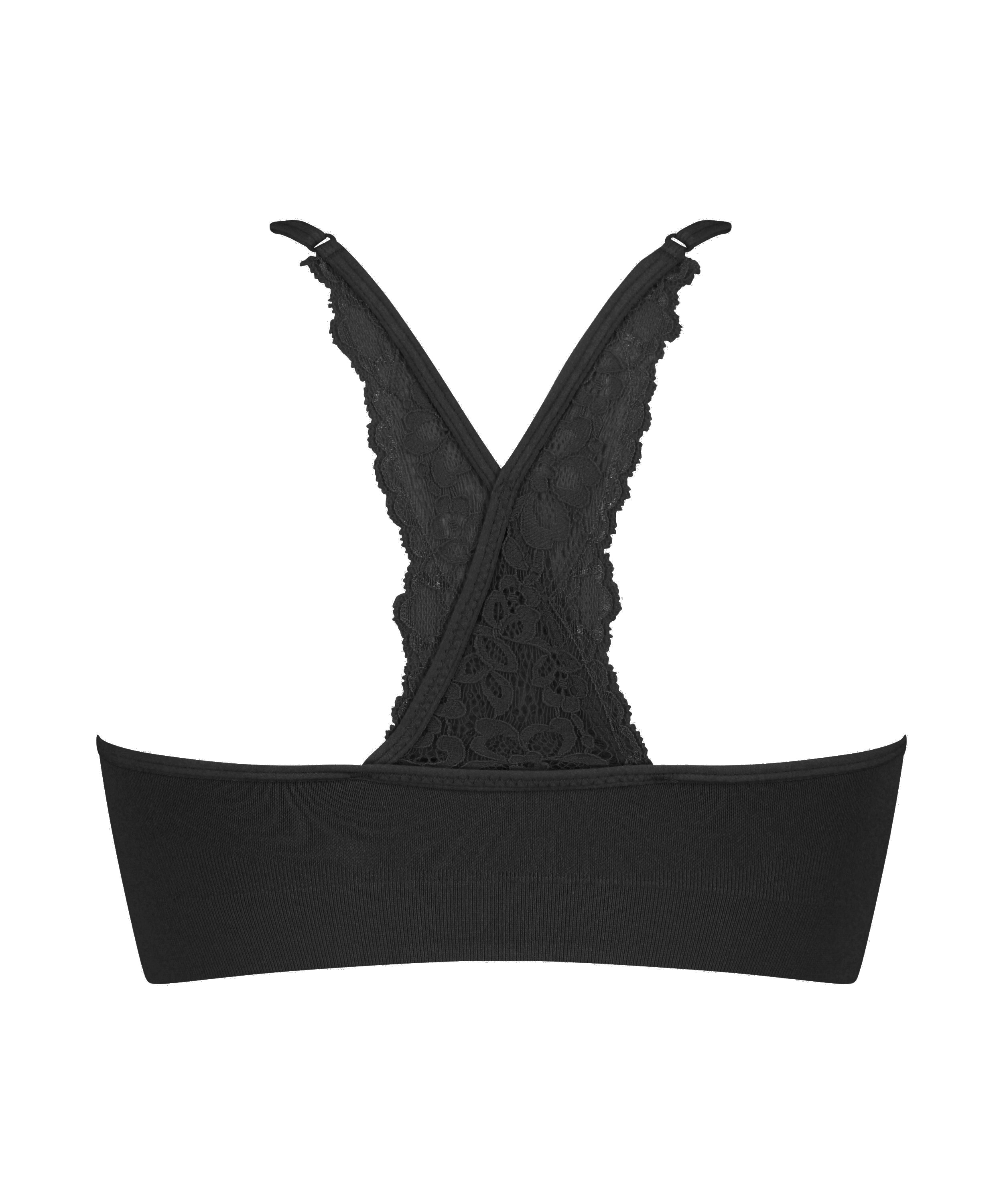 Marine Seamless Bralette, Black, main