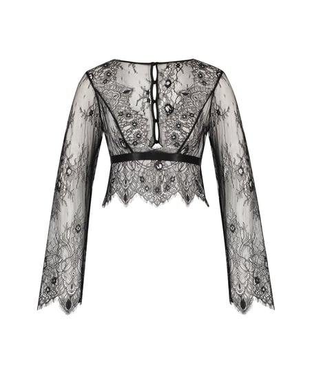 All-over Lace Top, Black