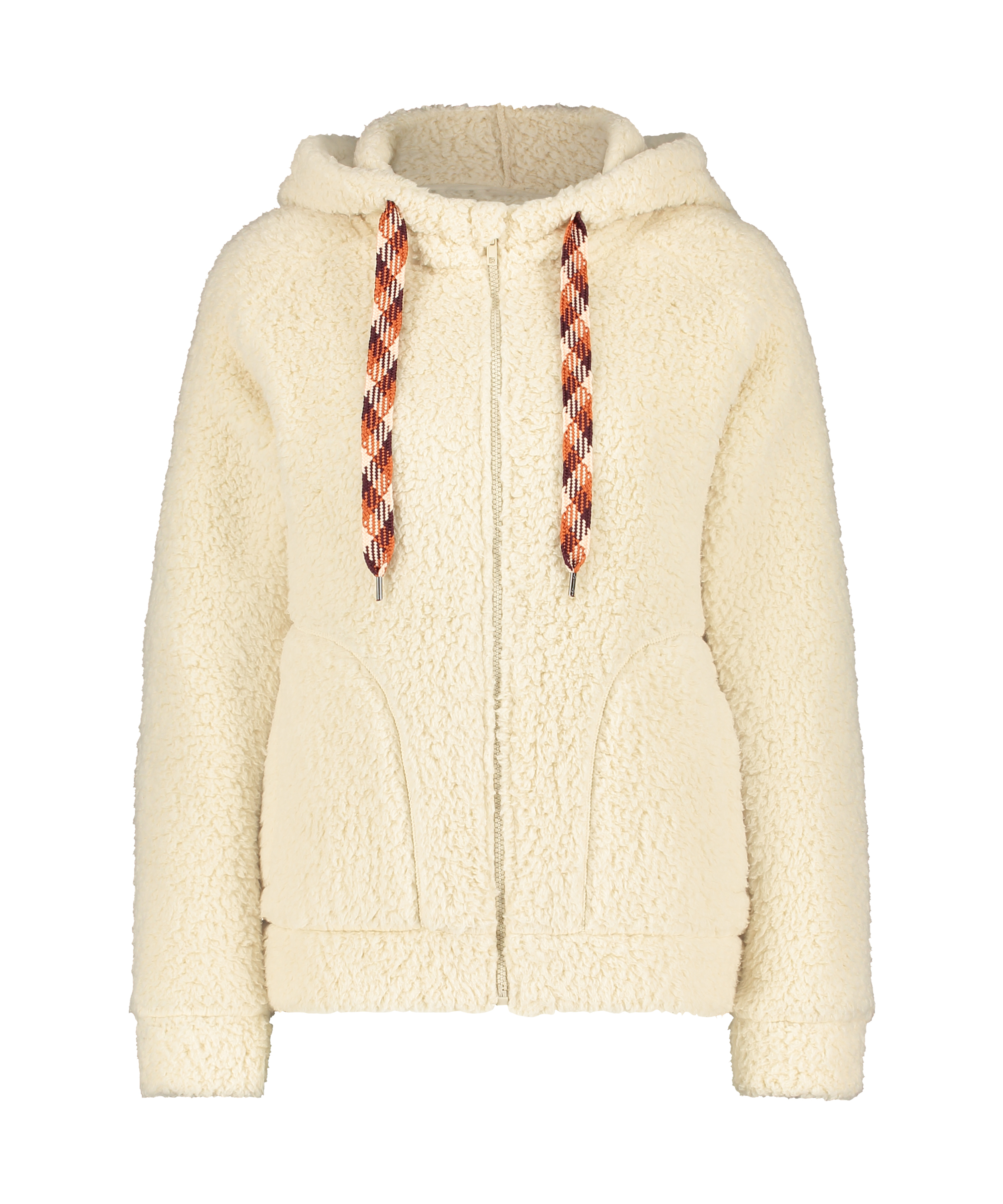 Fleece cardigan, Beige, main