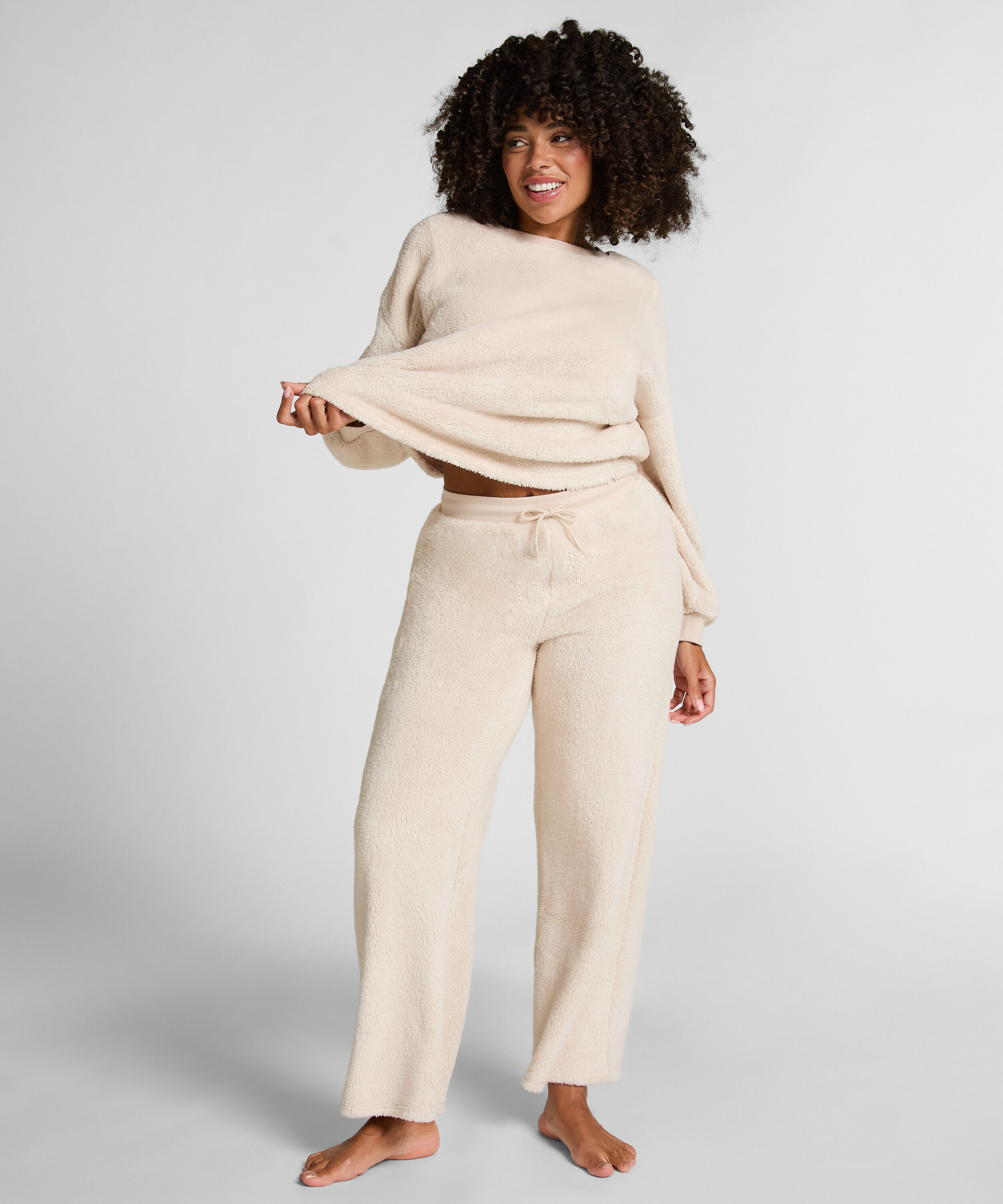 Pant Fluffy Fleece, Beige