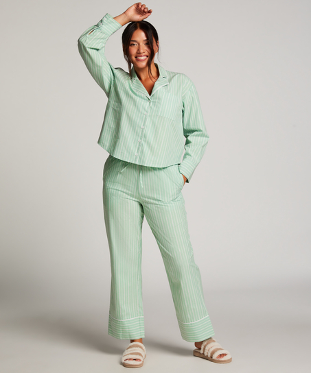 Cotton Pyjama Pants, Green