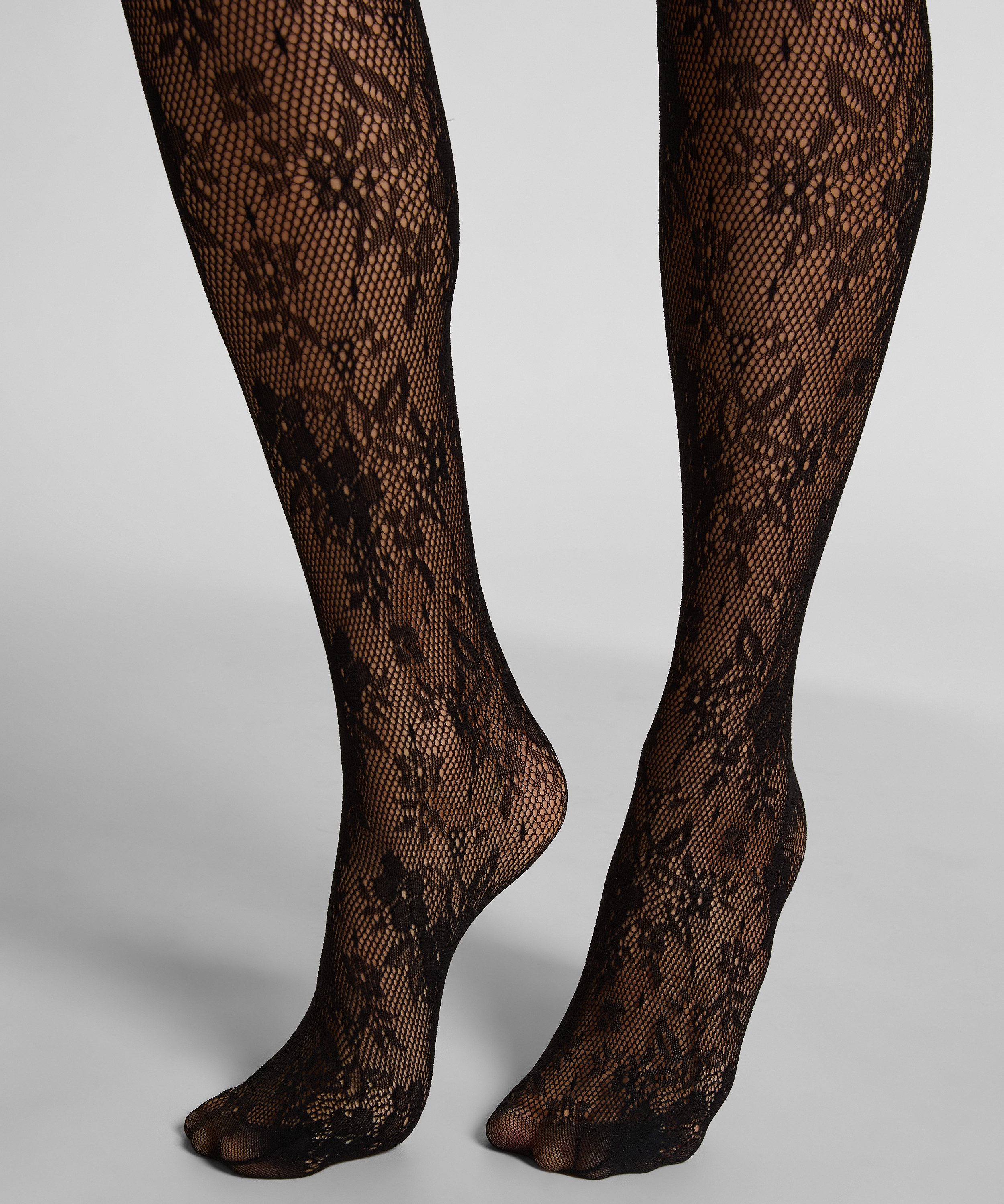 Tights Allover Lace, Black, main