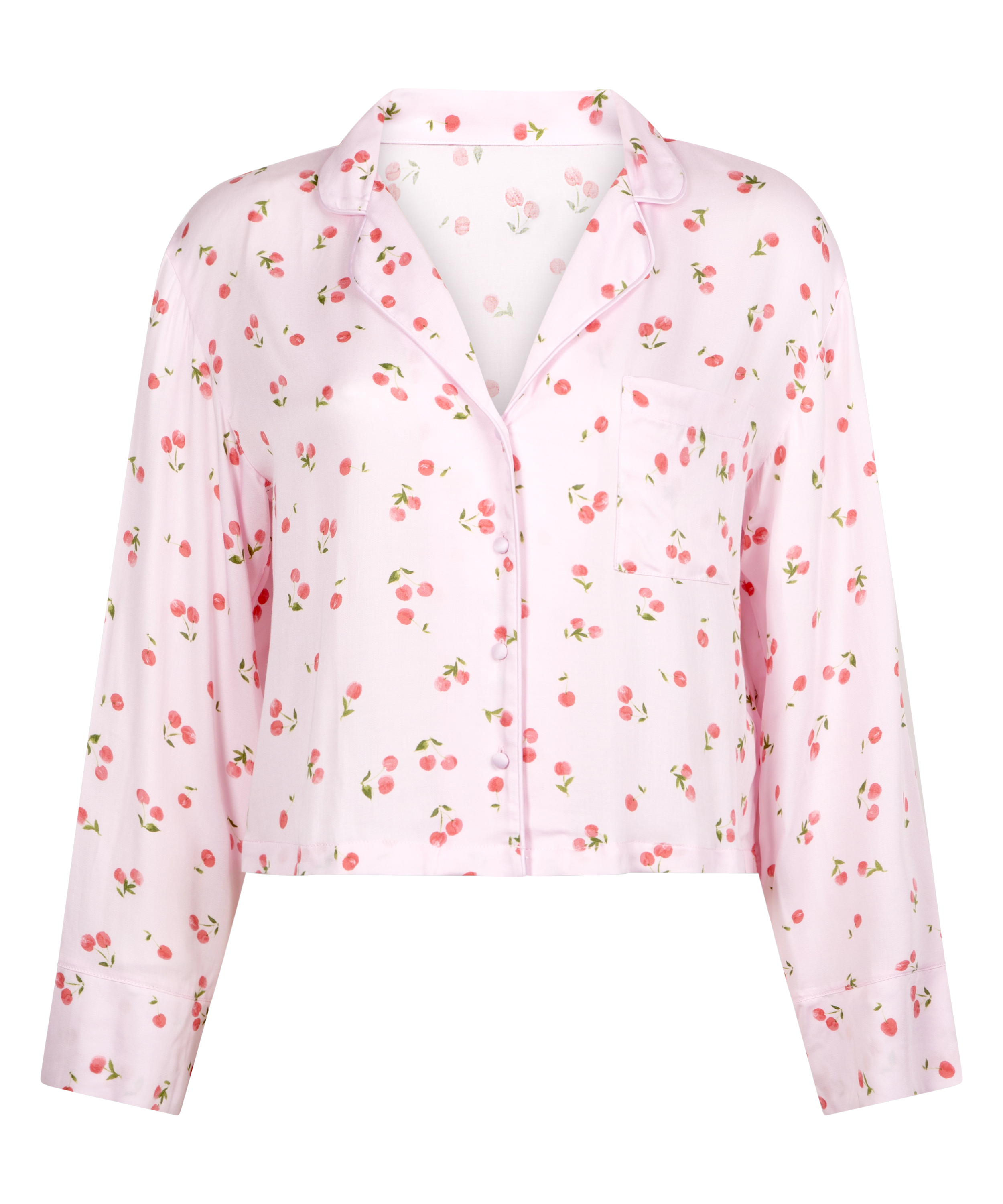 Satin Long-Sleeved Jacket, Pink, main