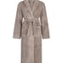 Fleece Bathrobe, Beige