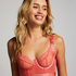 Hana Non-Padded Underwired Longline Bra, Pink