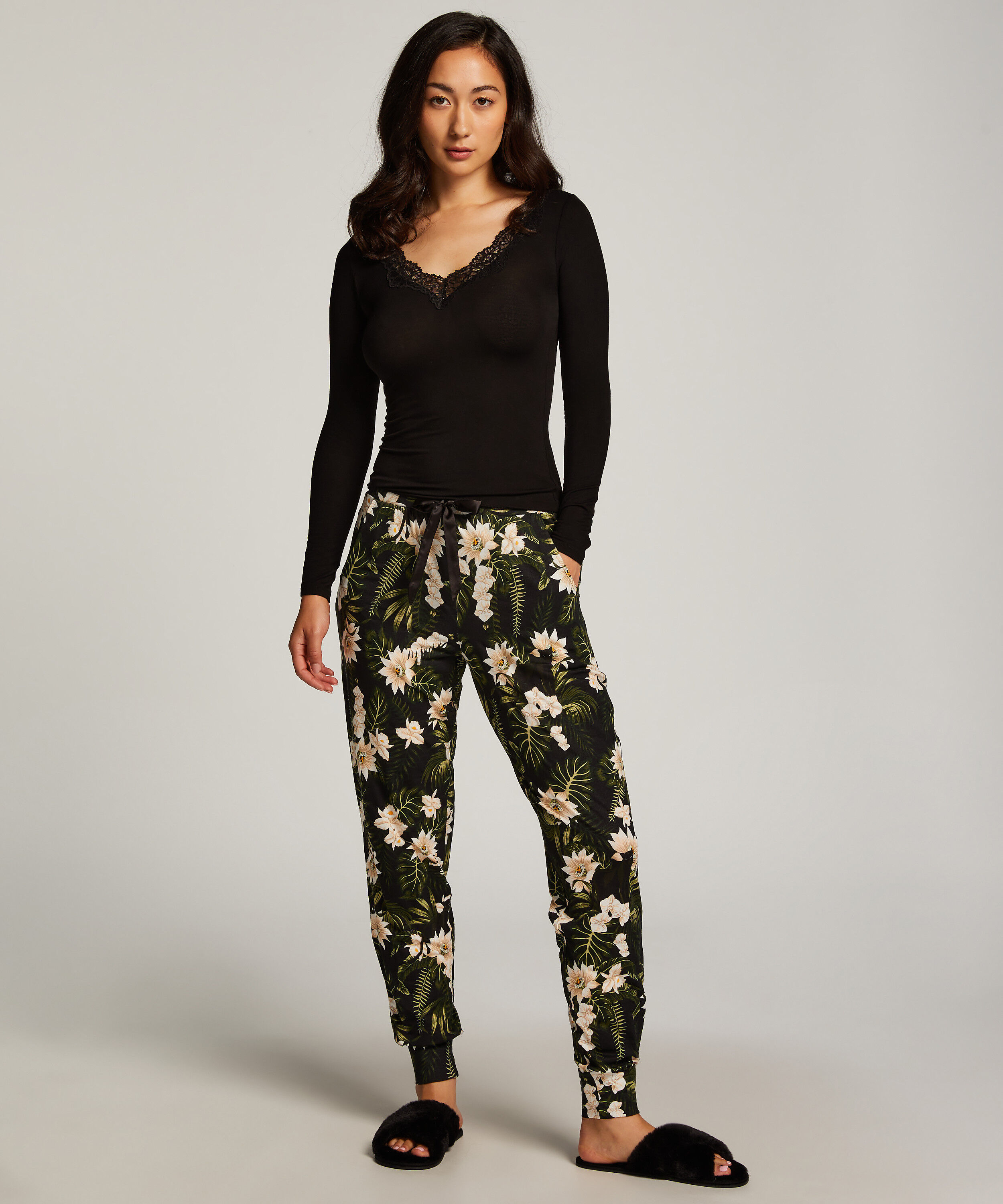 Jersey Pyjama Pants, Black