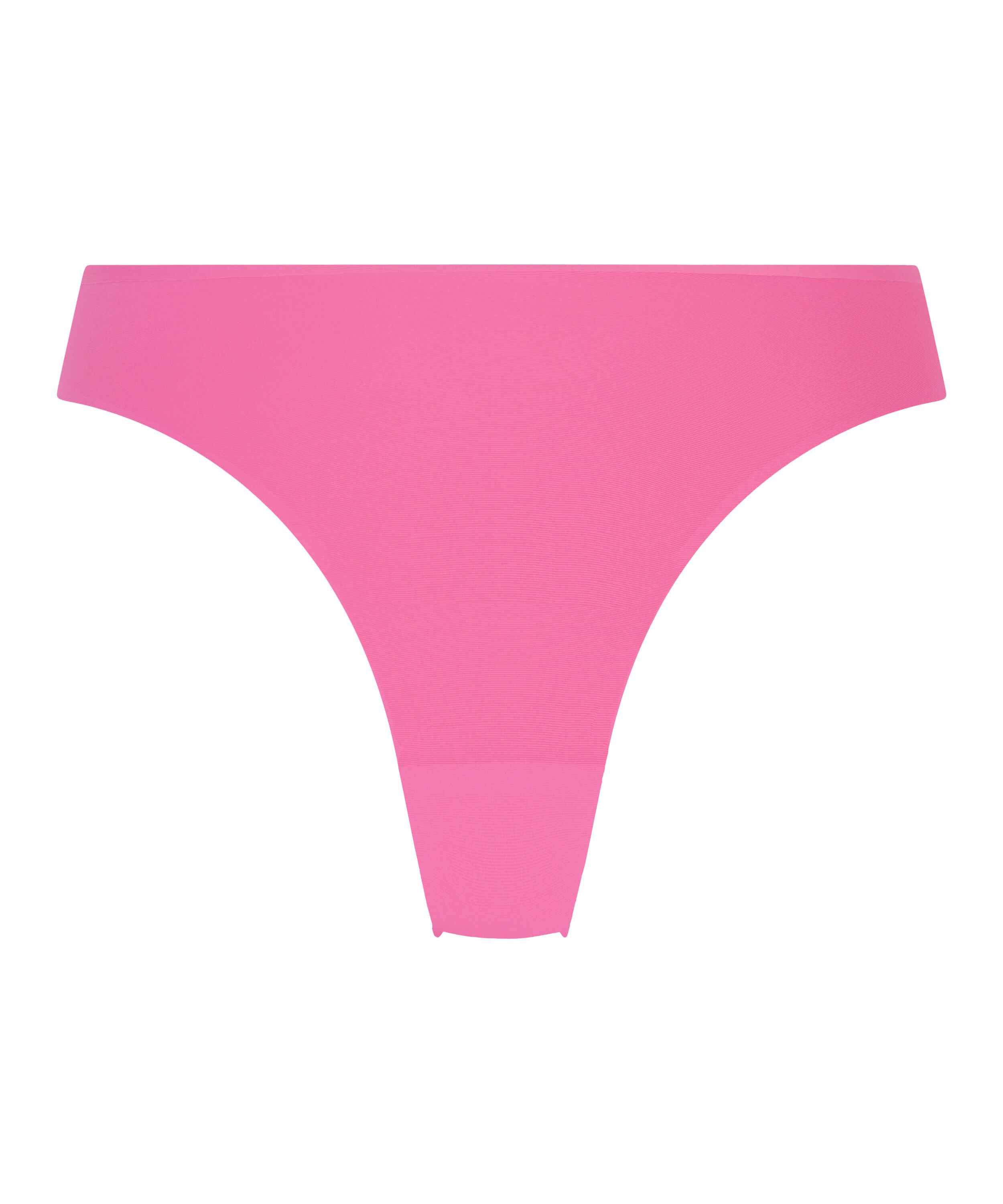 Lace Back Invisible Thong, Pink