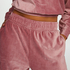 Velour Rib Jogging Pants, Pink