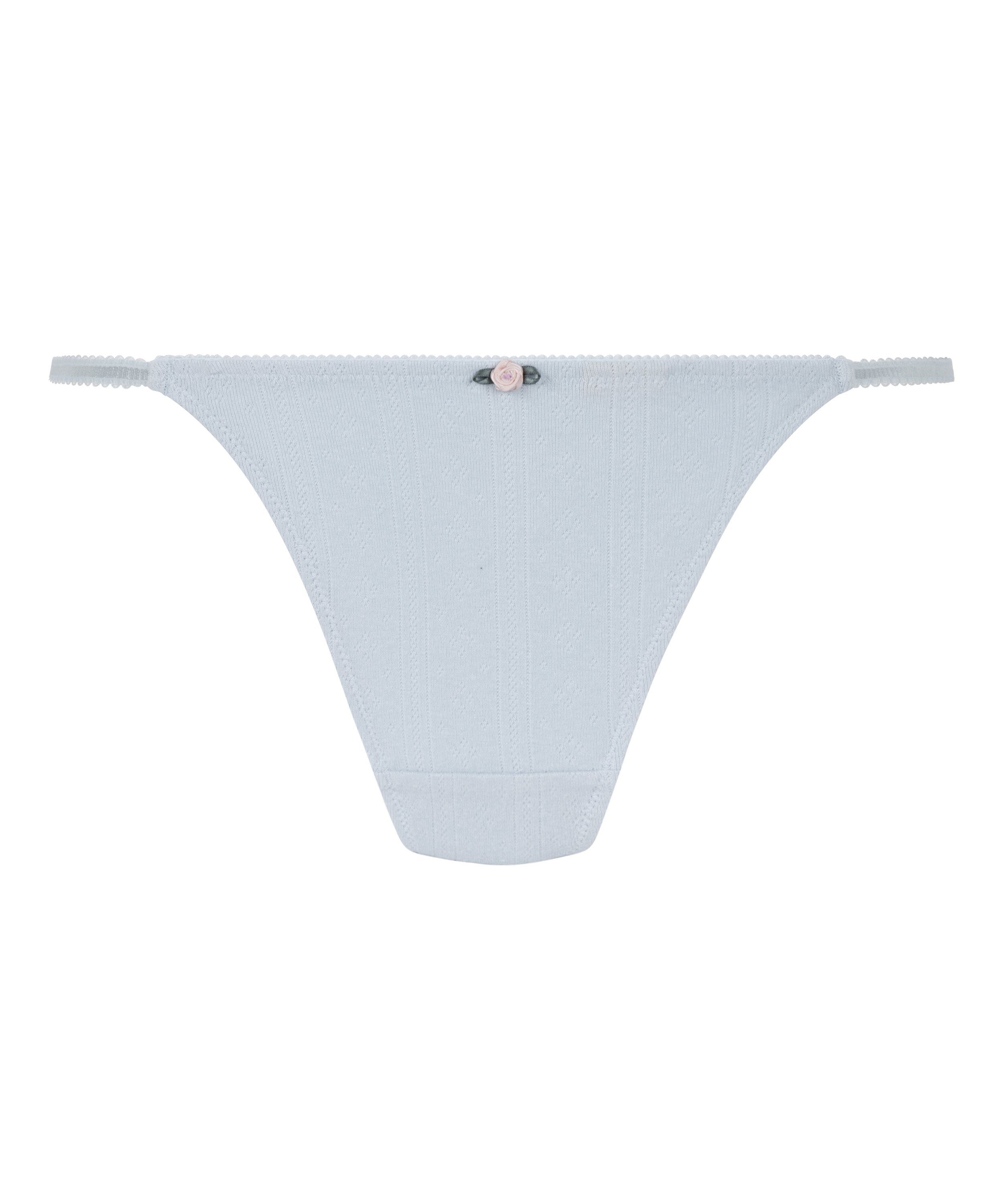 Pointelle Thong, Blue, main