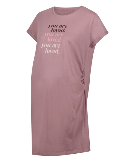 Short-Sleeved Maternity Nightshirt, Green