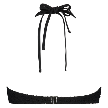 Crochet Bikini Top, Black