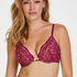Rose padded push-up bra, Purple