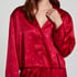 Satin Long-Sleeved Jacket, Red