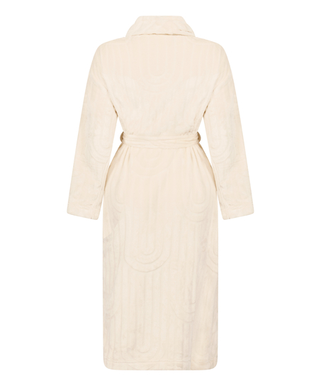 Fleece Bathrobe, White