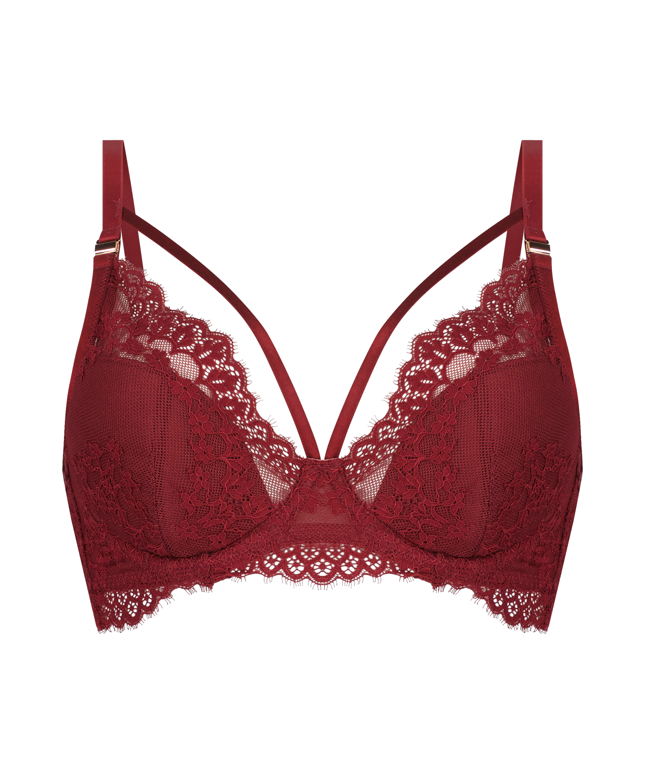 Lucy padded underwired bra, Red, main