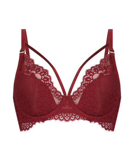 Lucy padded underwired bra, Red