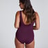 Shaping Shell Mesh Swimsuit, Purple