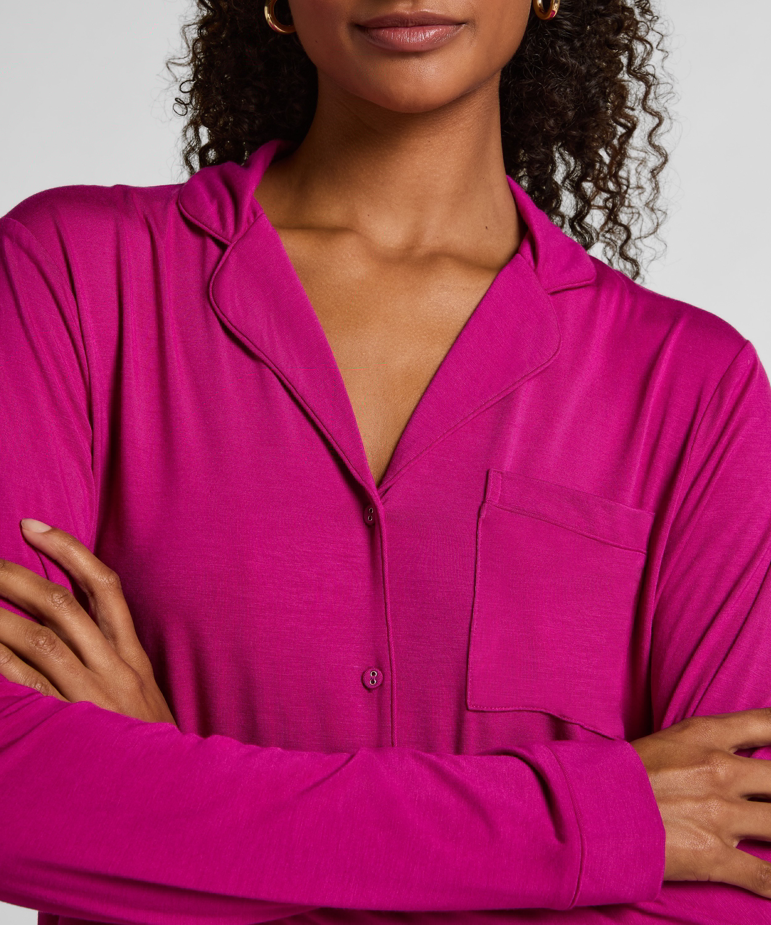 Essential Jersey Long-Sleeved Jacket, Pink, main