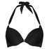Boho Chick Padded Push-Up Bikini Top, Black