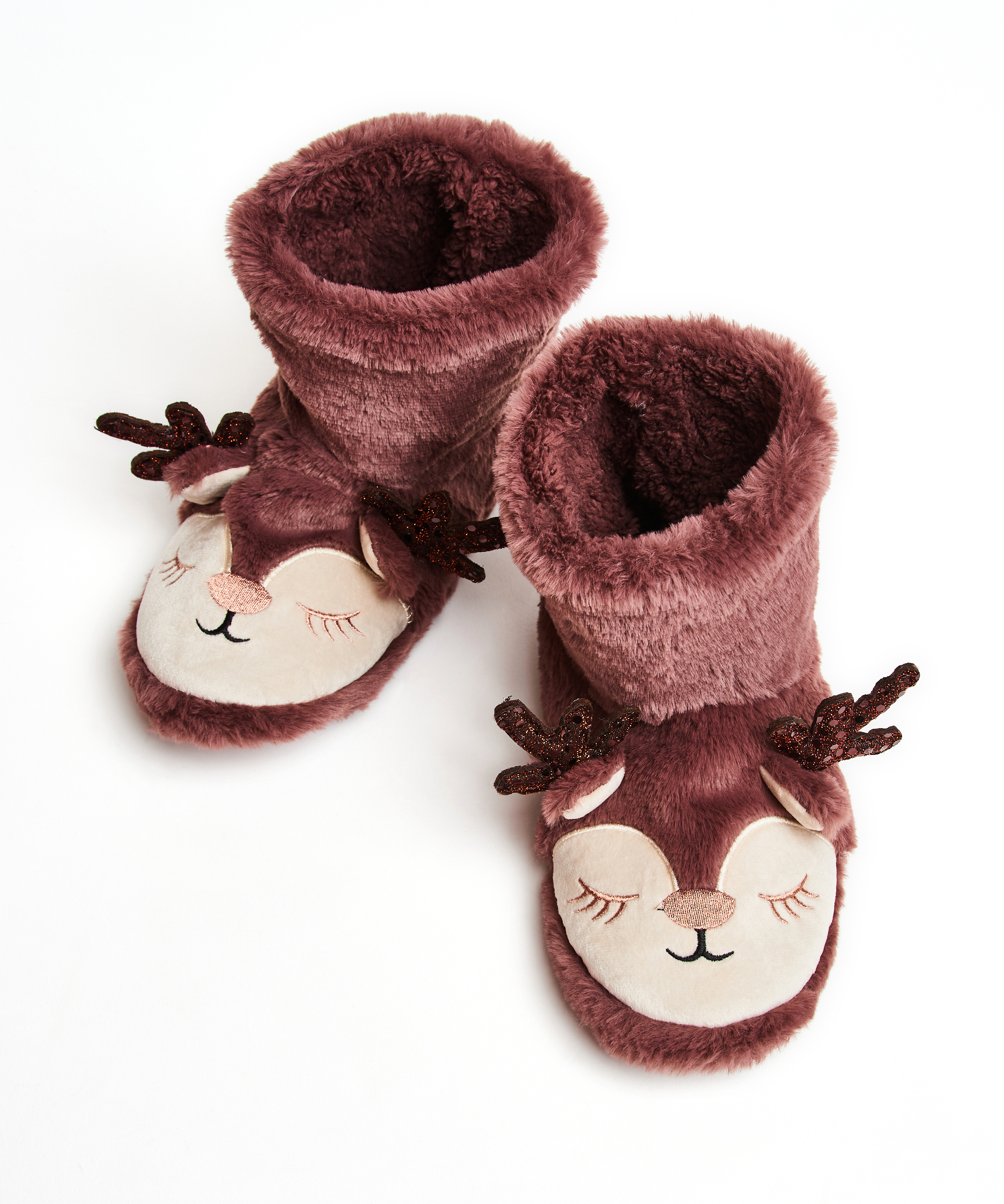 Reindeer Slippers, Purple, main