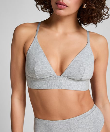 Cotton Bralette, Grey