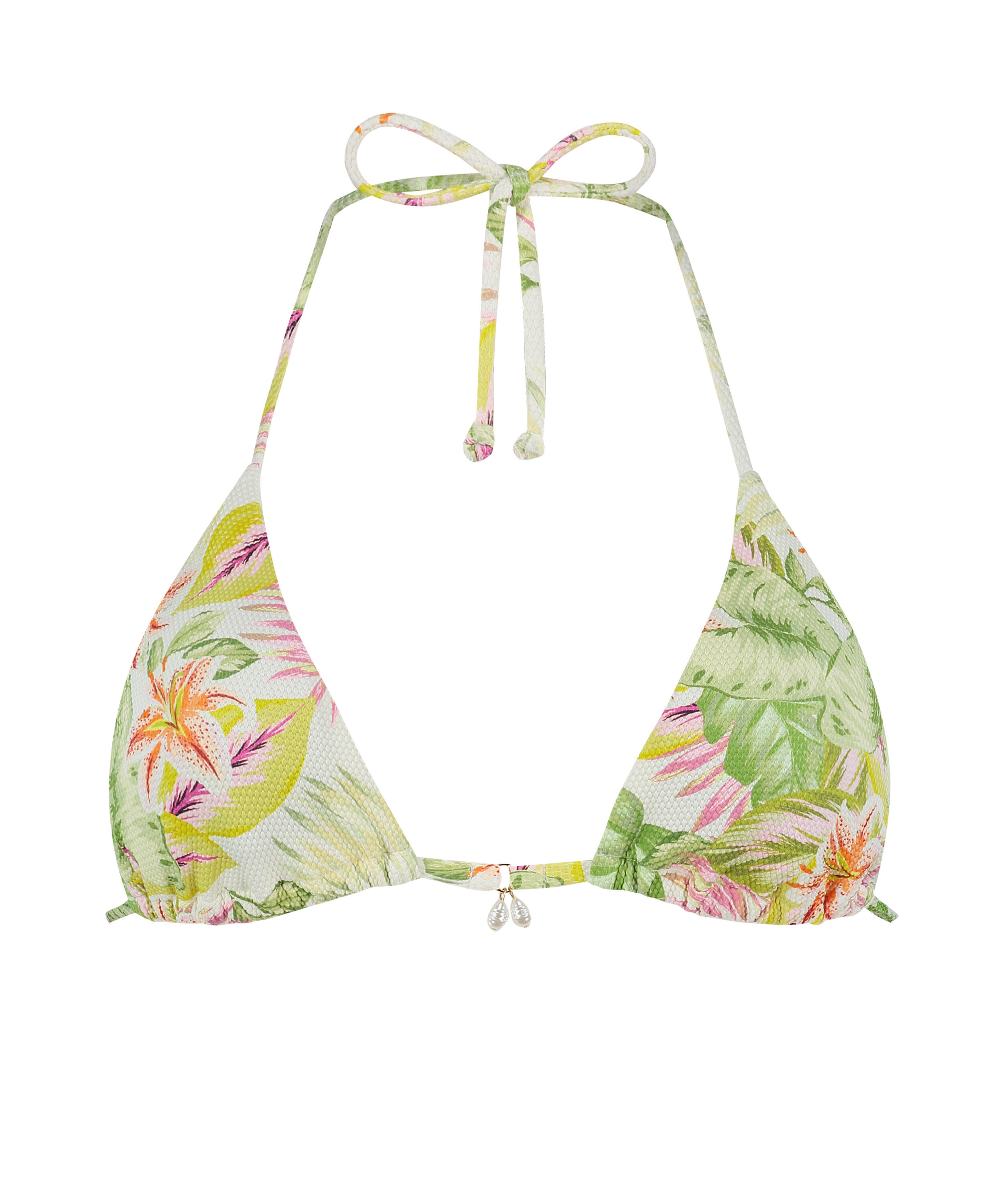 Tropics Triangle Bikini Top, White
