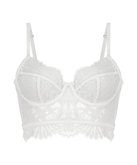 Jamie Non-Padded Underwired Longline Bra, White