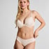 Plunge Padded Underwired Bra, Beige