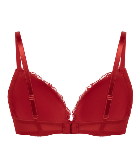 Teddy Padded Underwired Push-Up Bra, Red