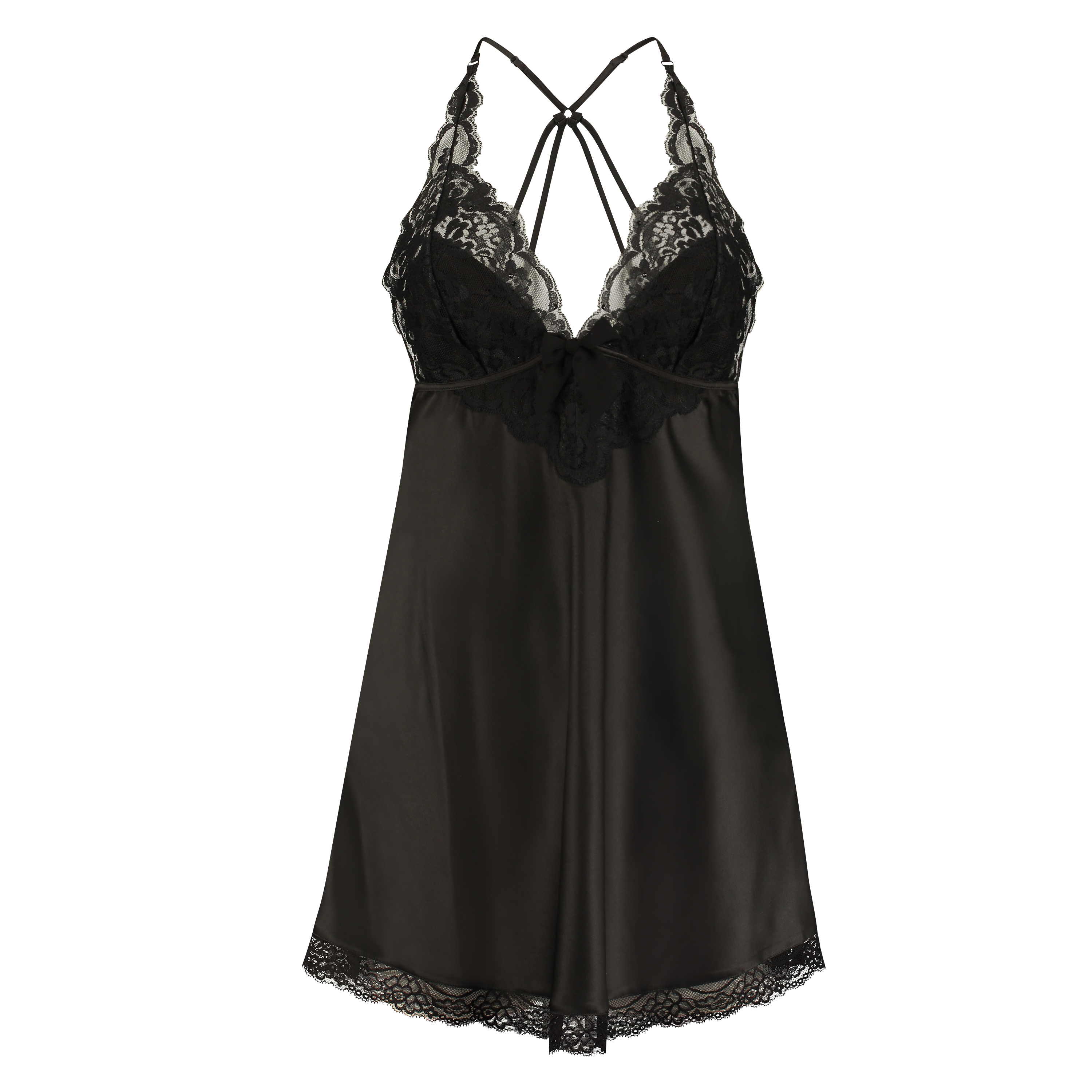 Slip dress Lessie Satin, Black, main