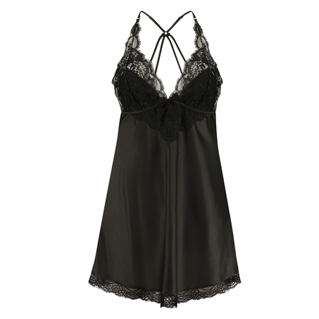 Slip dress Lessie Satin, Black