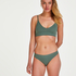 Seamless rib thong, Green