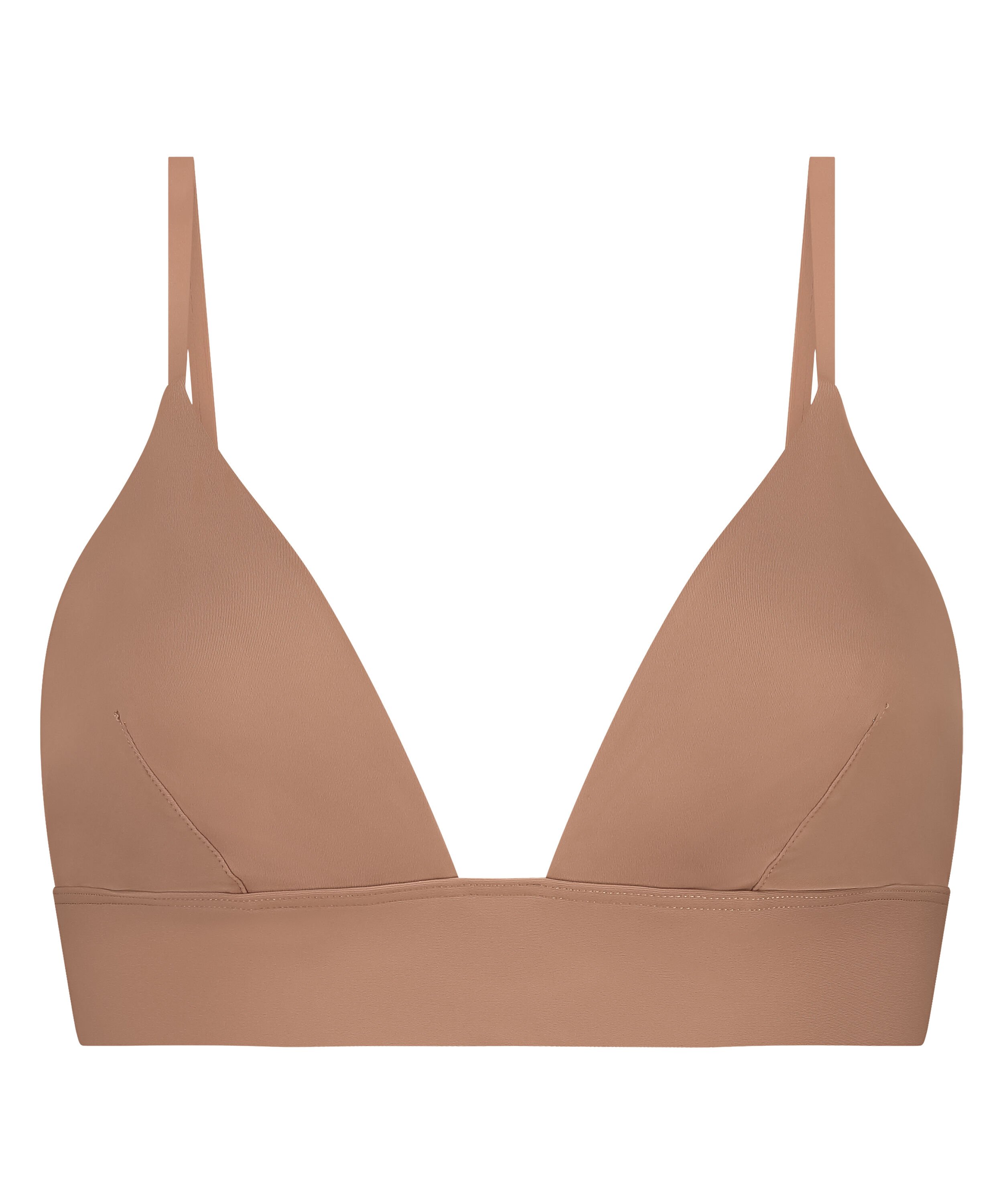 Smooth Triangle Bralette, Brown