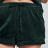 Velvet shorts, Green