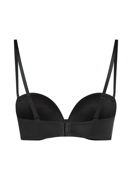 Padded Underwired Strapless Maximizer Bra, Black