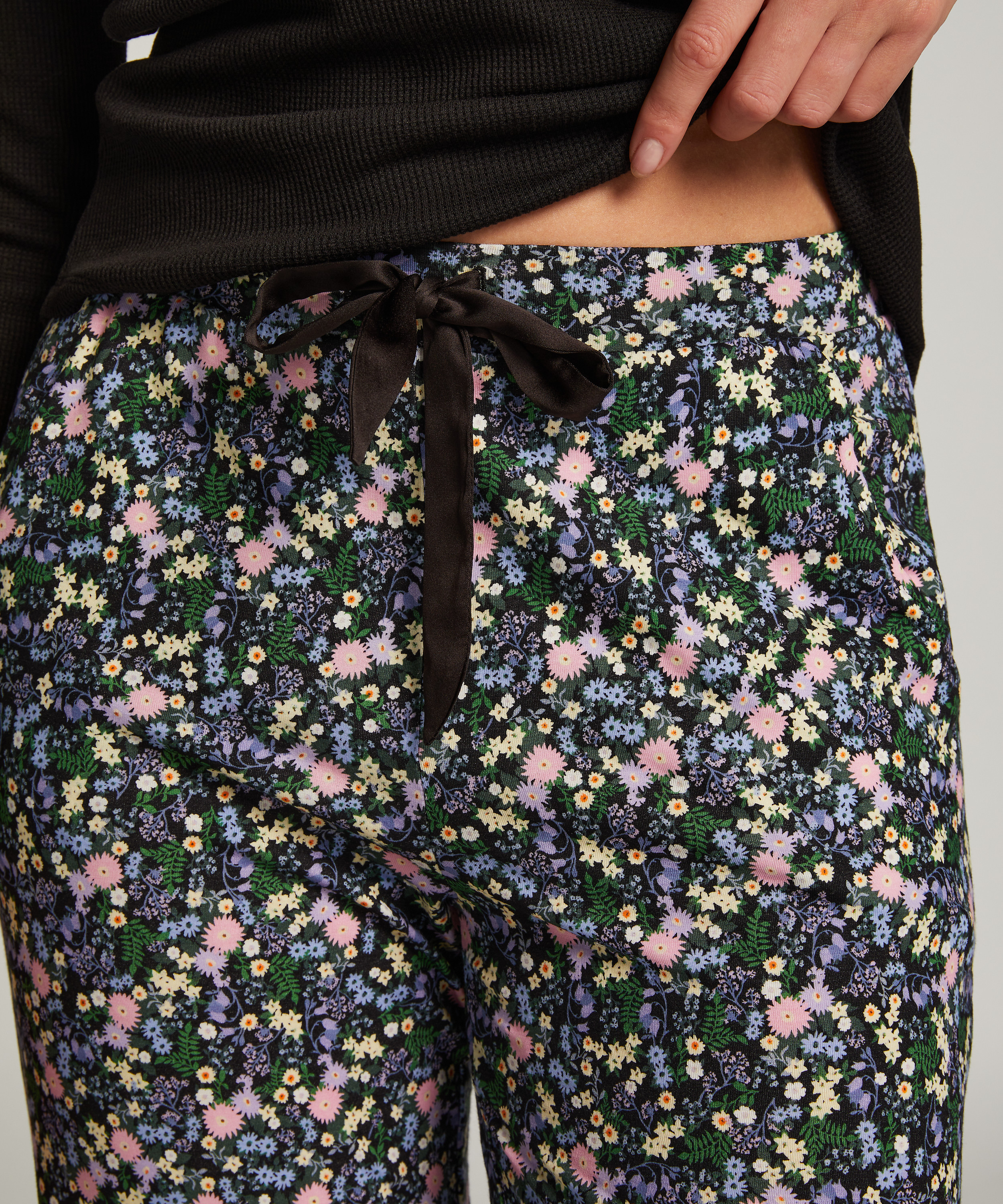 Tall Pyjama Pants, Black, main