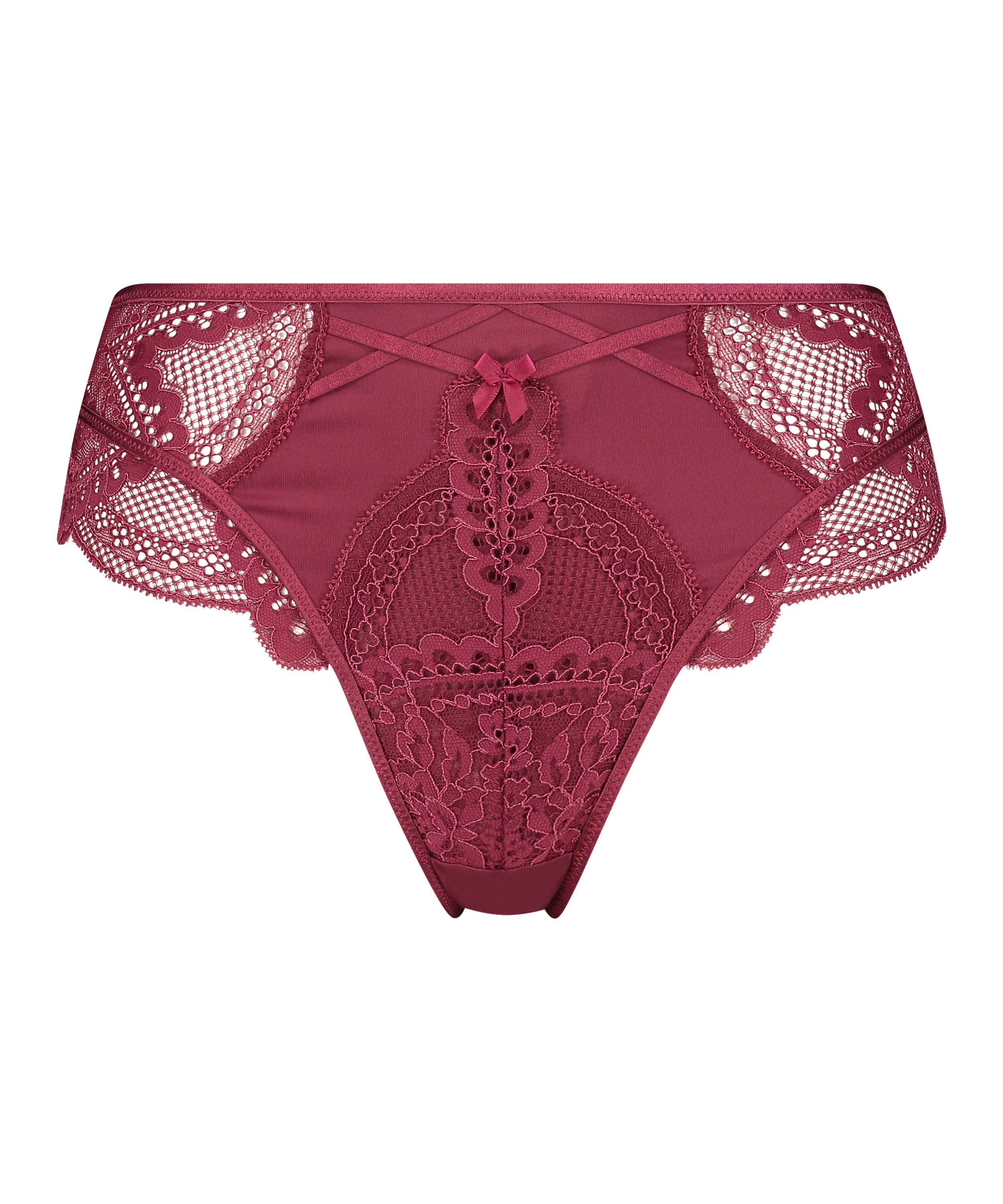 Philomena High-Waisted Brazilian Rebecca Mir, Red, main