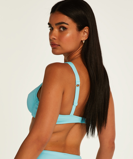 Texture Non-Padded Underwired Bikini Top, Black