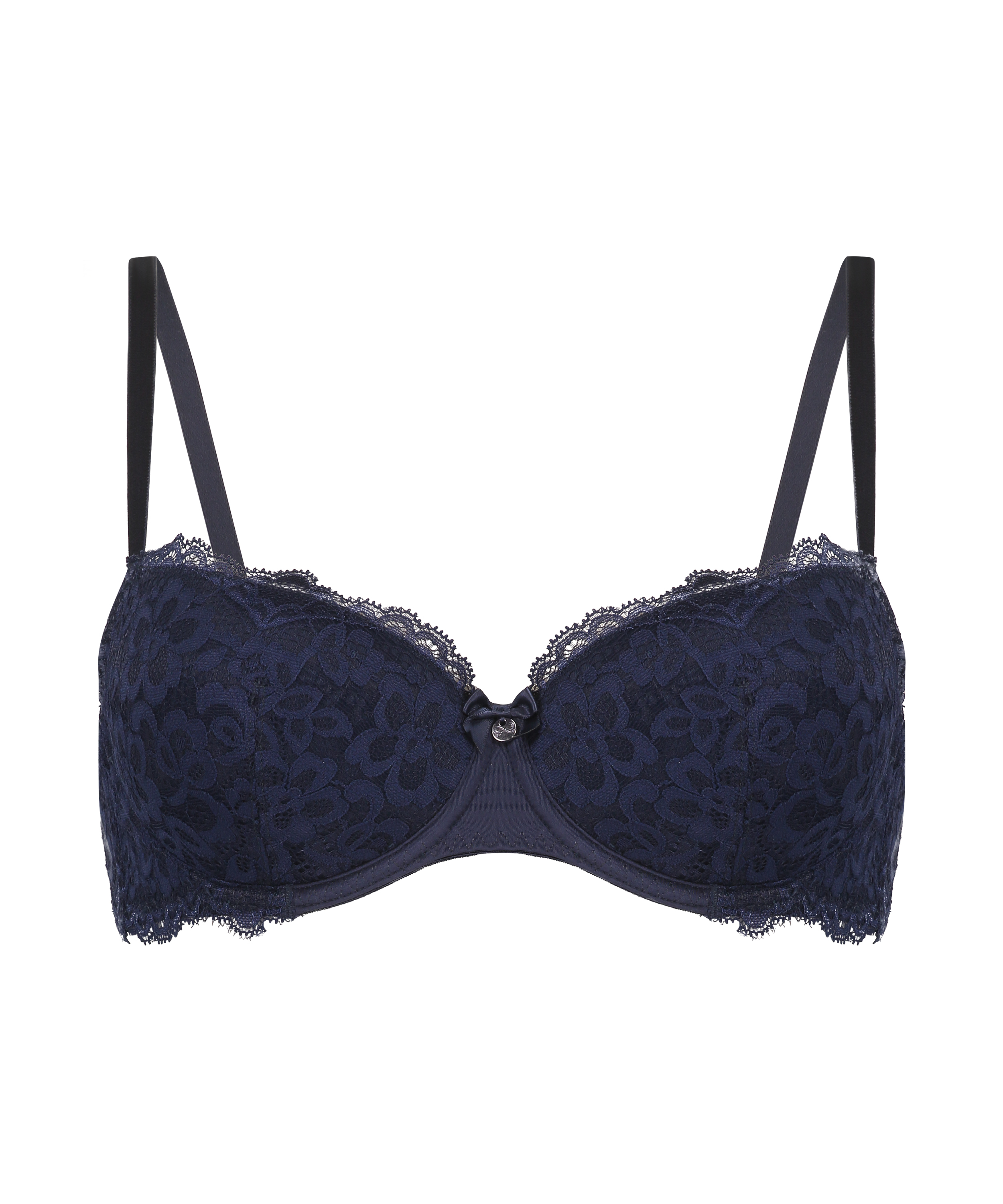 Marine Padded Underwired Bra, Blue, main