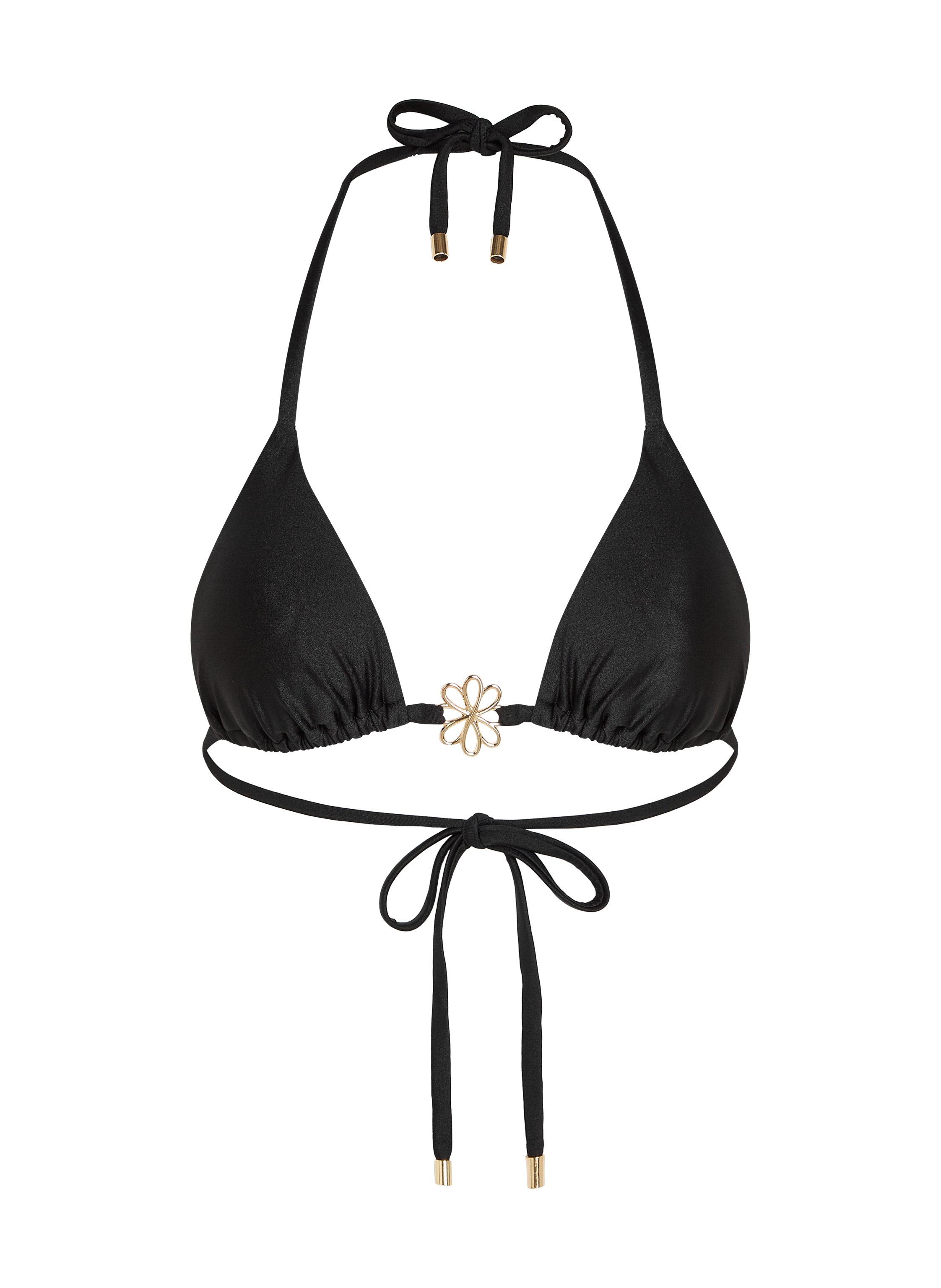 Yucatan Triangle Bikini Top, Black, main