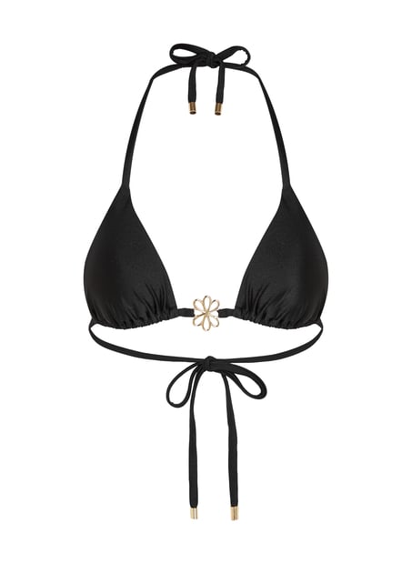 Yucatan Triangle Bikini Top, Black