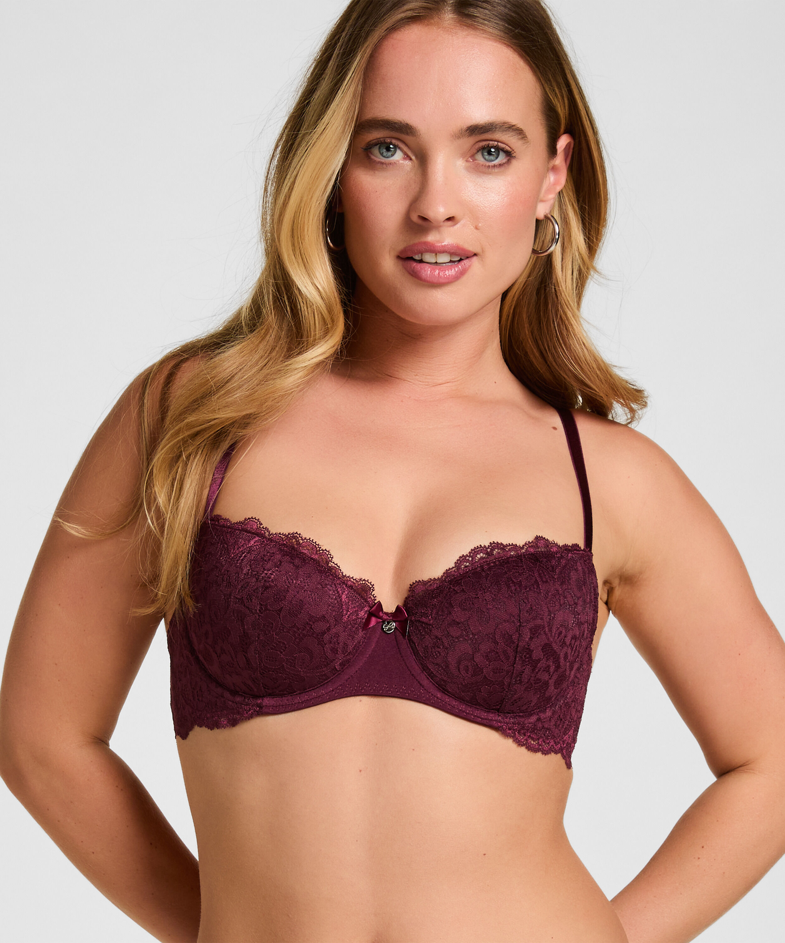 Marine Padded Underwired Bra, Purple