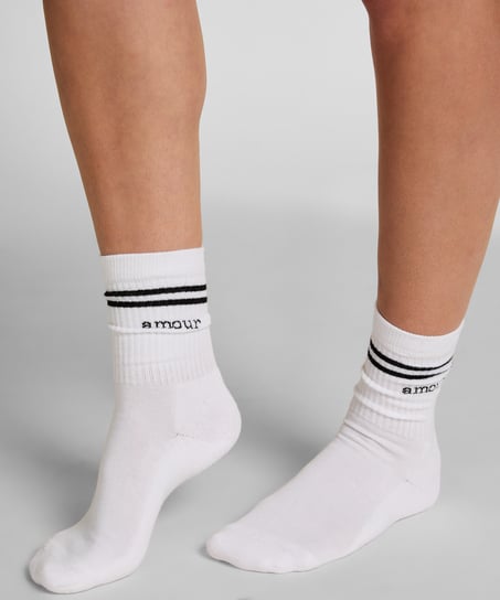 Cotton Crew Socks, Black